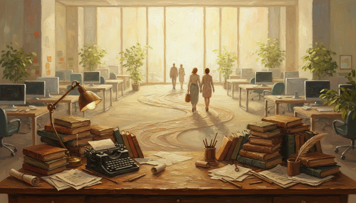 Canvas oil painting symbolizing the journey from messy finances to clean books