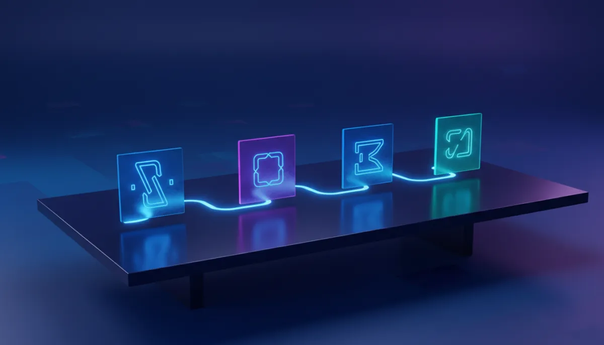 3D render digital art of a project roadmap highlighting risks and hidden costs in cool shadow colors